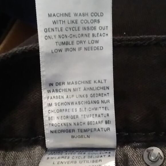 VTG, TRUE RELIGION BRAND JEANS MEN SHOES SIZE 36 100% COTTON - Picture 13 of 13